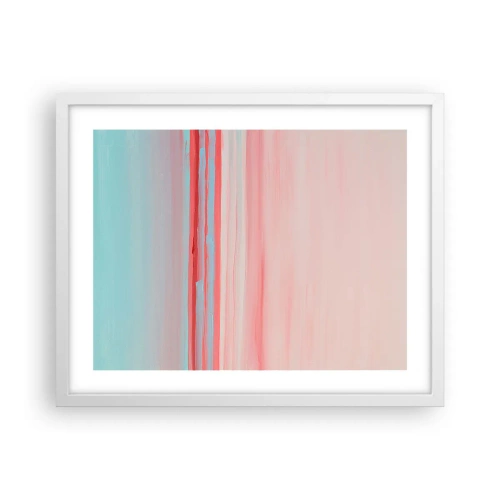 Plakát v bílém rámu - Abstrakce za úsvitu - 50x40 cm
