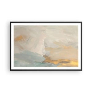 Plakát v černém rámu - Abstrakce – krajina něhy - 91x61 cm