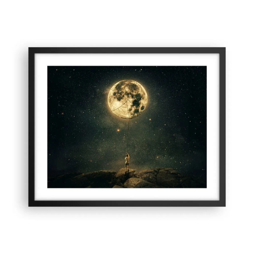 Plakát v černém rámu - Kluk, který ukradl měsíc - 50x40 cm