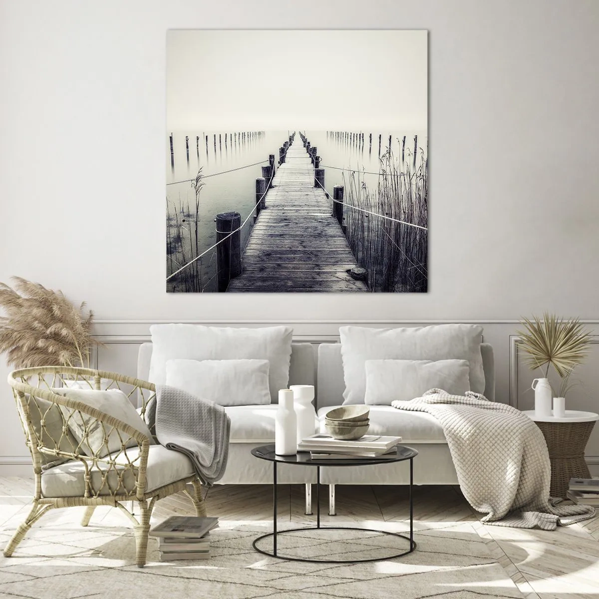 Obraz na skle - Ponoř se do klidu - 70x70 cm