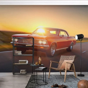 Fototapeta na míru Premium Sand - Touha má červenou barvu - Auto, Výlet, Vinobraní
