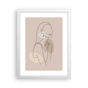 Plakát v bílém rámu - Dívčí ikona - 30x40 cm