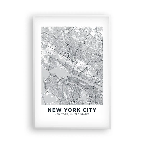 Plakát v bílém rámu - Anatomie metropole - 61x91 cm