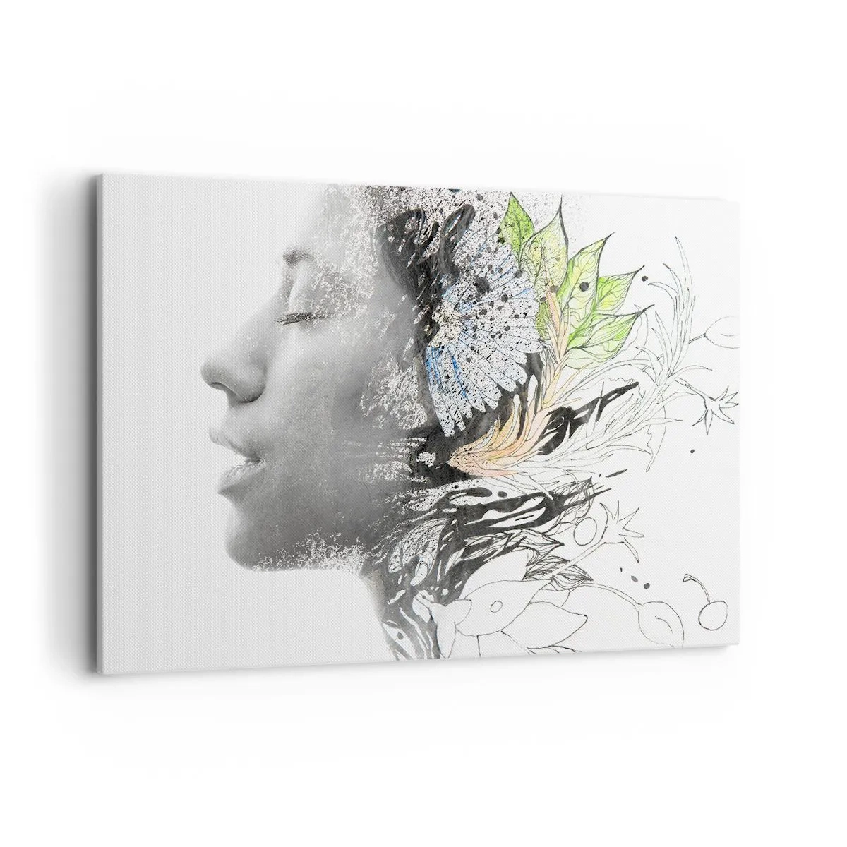 Obraz na plátně - Ponořená do přírody - 100x70 cm