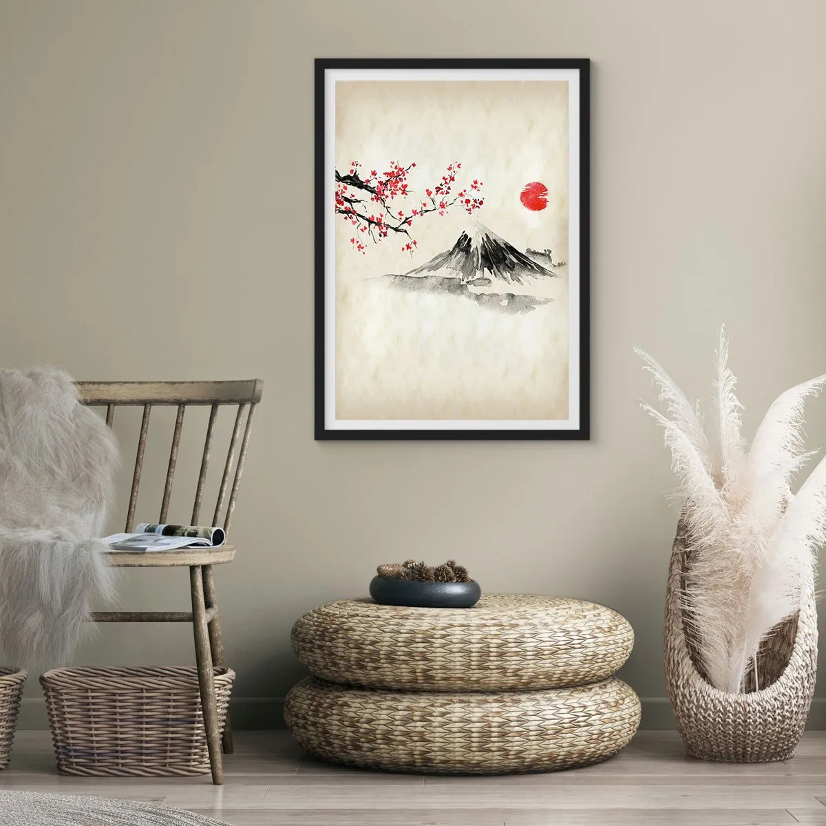 Plakát v černém rámu - Zamilujte se do Japonska - 40x50 cm