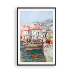 Plakát v černém rámu - Pastelová dovolená - 61x91 cm