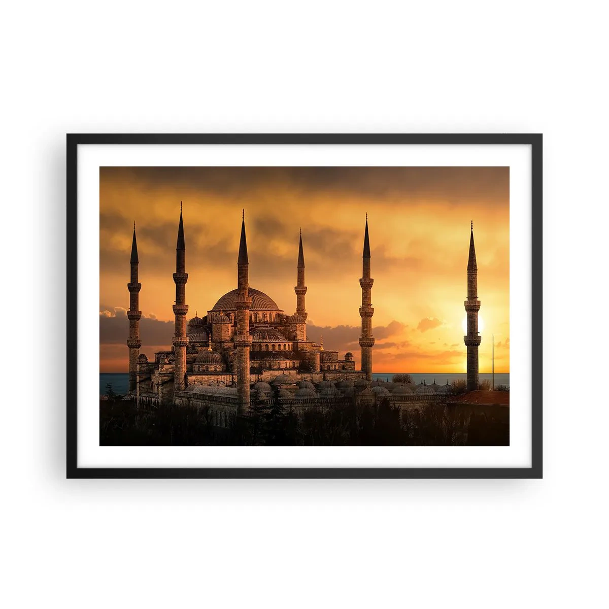 Plakát v černém rámu - Bůh je velký - 70x50 cm