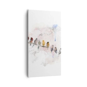 Obraz na plátně - Okřídlené setkání - 55x100 cm