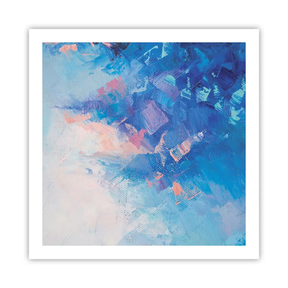 Plakát - Zimní abstrakce - 60x60 cm