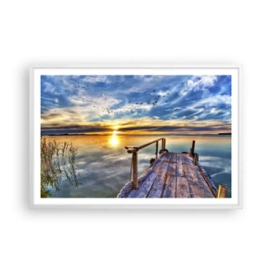 Plakát v bílém rámu - Vítr jde odpočívat - 91x61 cm