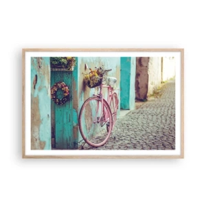 Plakát v rámu světlý dub - Hned se vrátím - 91x61 cm