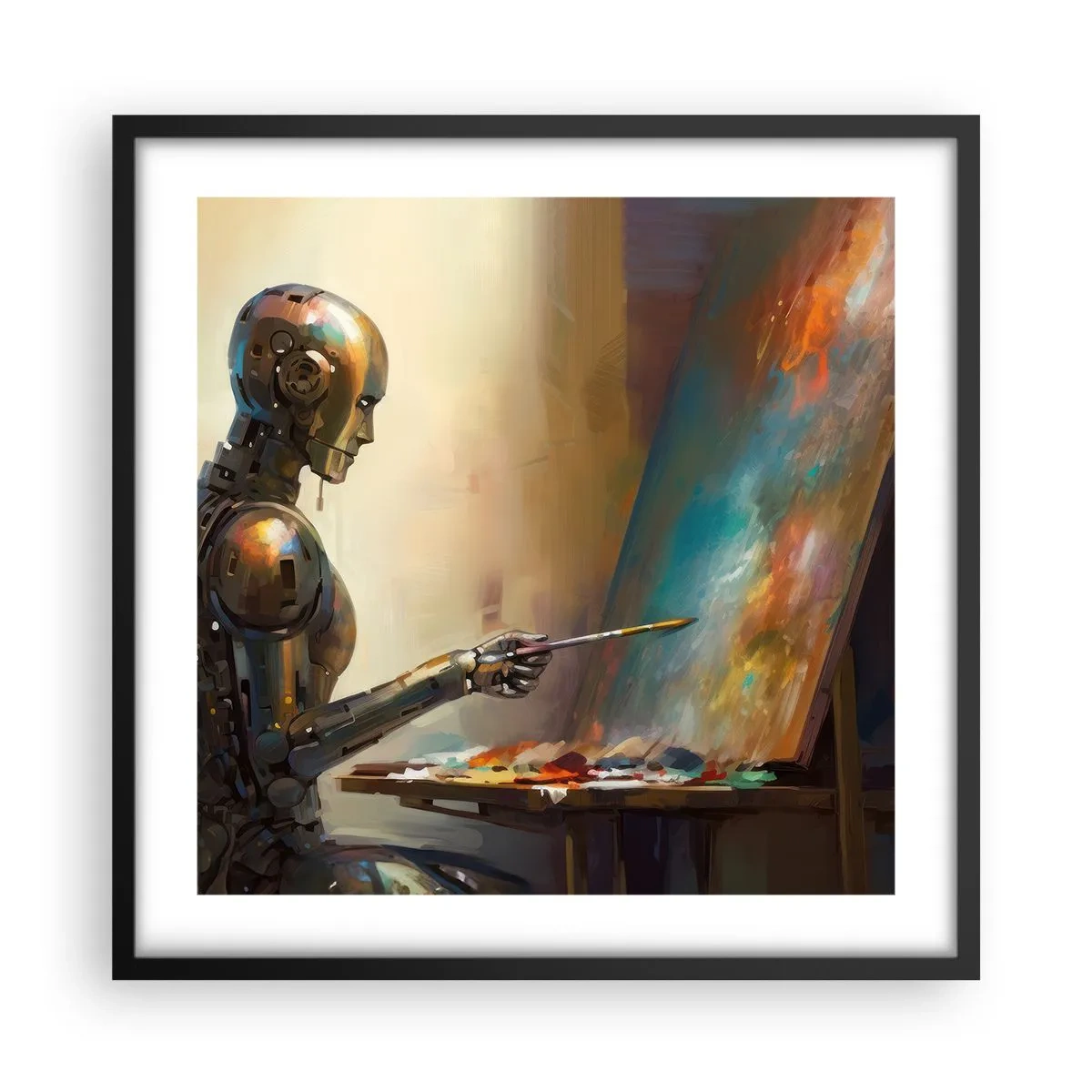 Plakát v černém rámu - Umění budoucnosti - 50x50 cm