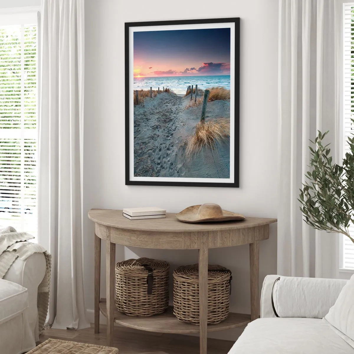Plakát v černém rámu - Za trochu lásky šel bych světa kraj… - 30x40 cm