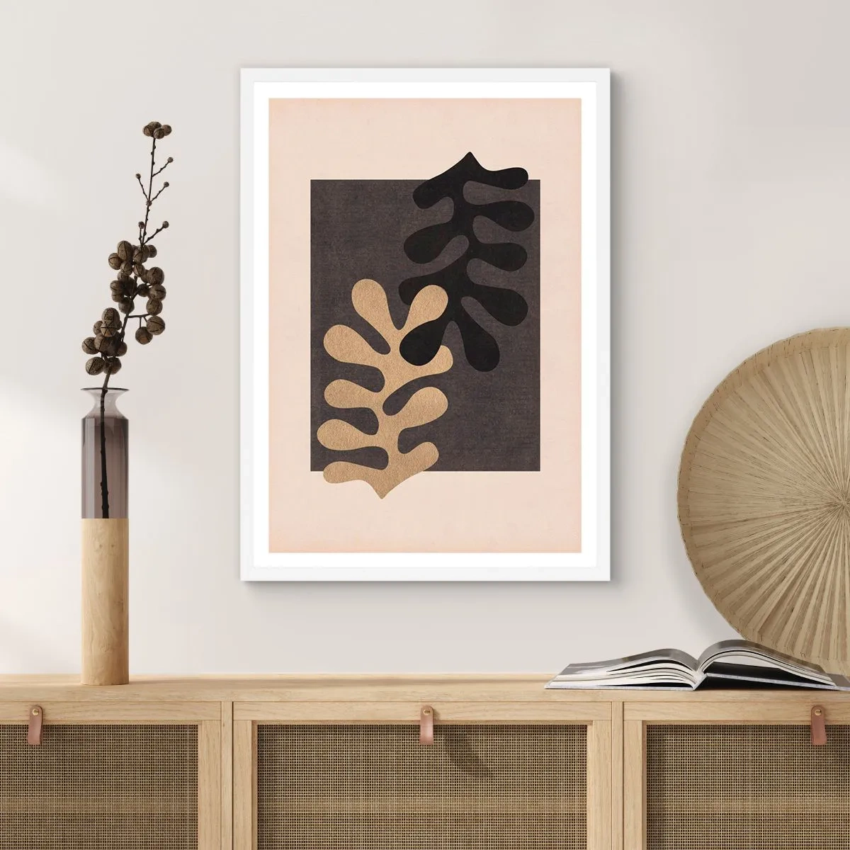 Plakát v bílém rámu - Nepřítomnost a doplnění - 40x50 cm