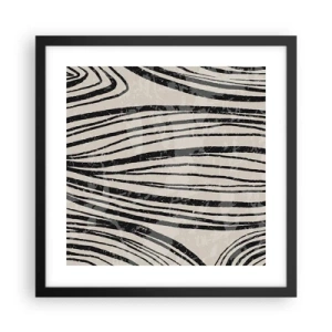 Plakát v černém rámu - Močál s liniemi - 40x40 cm