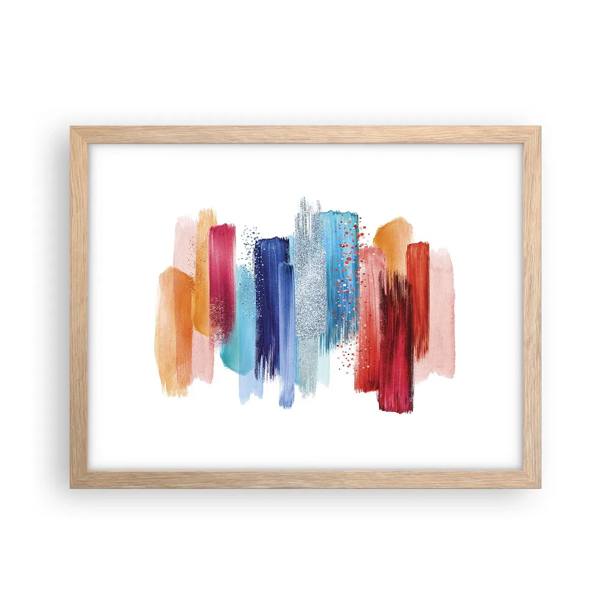 Plakát v rámu světlý dub - Nahoru a dolů - 40x30 cm