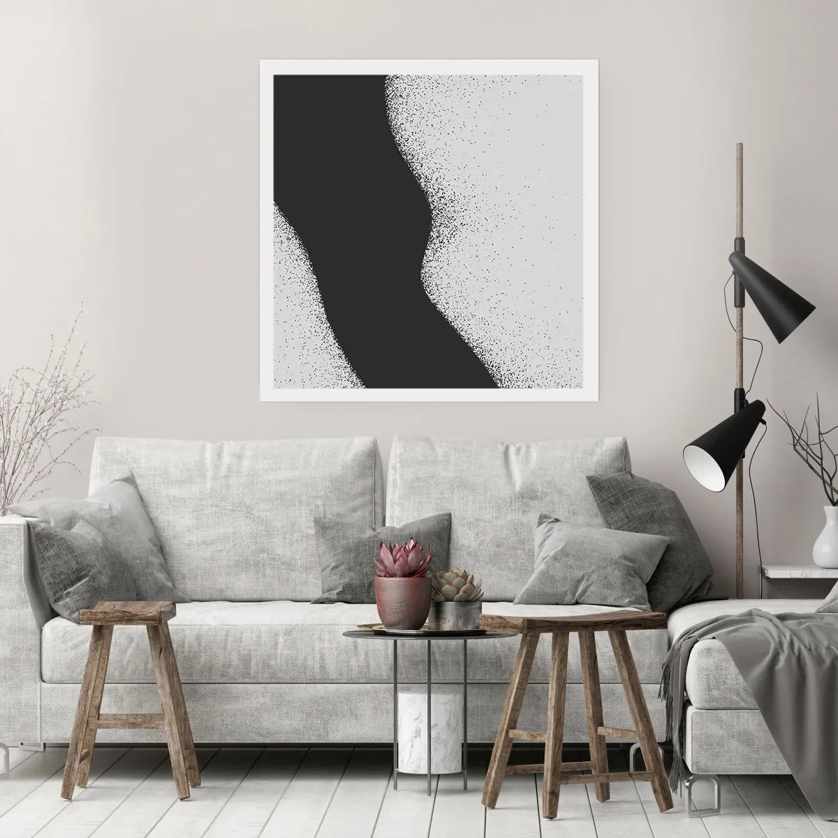 Plakát - Plynulá rovnováha - 50x50 cm