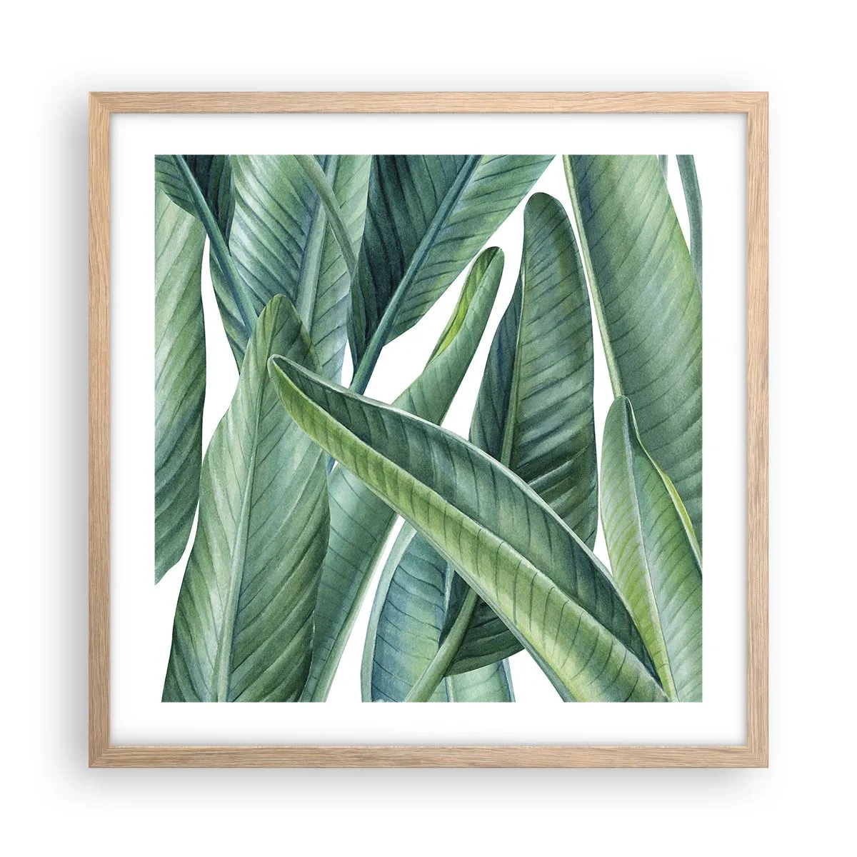 Plakát v rámu světlý dub - Prostě zelená - 50x50 cm