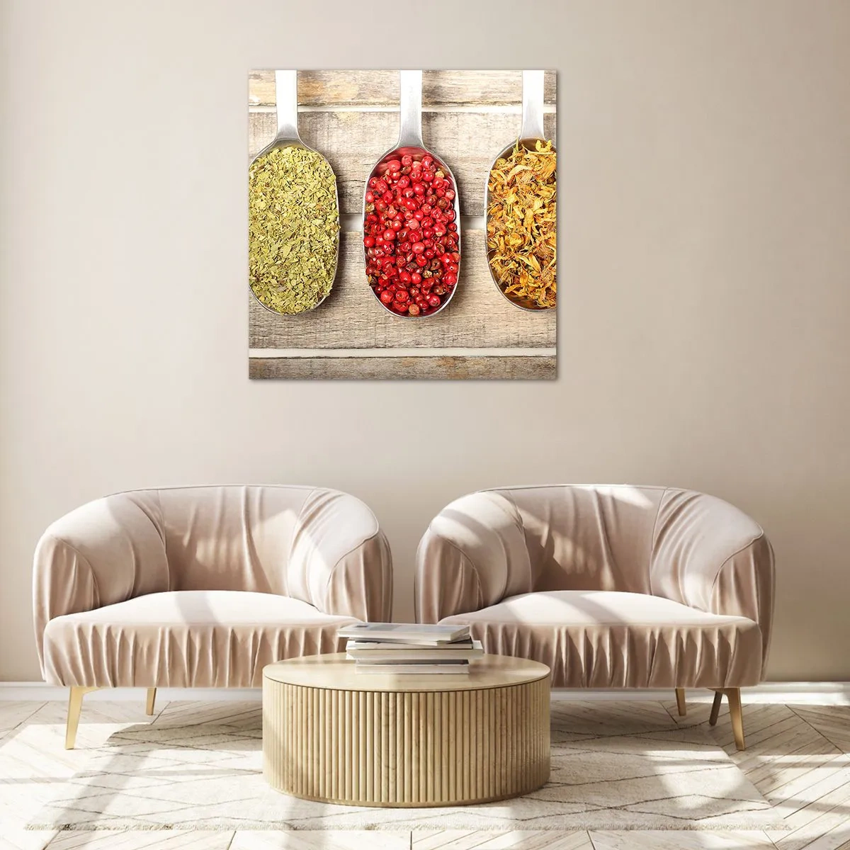 Obraz na skle - Kuchyňská magie - 50x50 cm