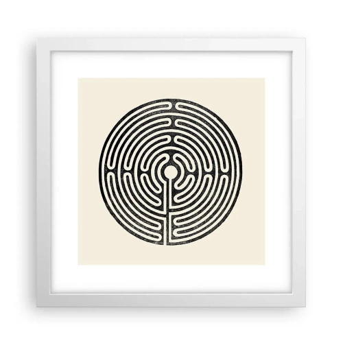 Plakát v bílém rámu - Tajemný řád - 30x30 cm