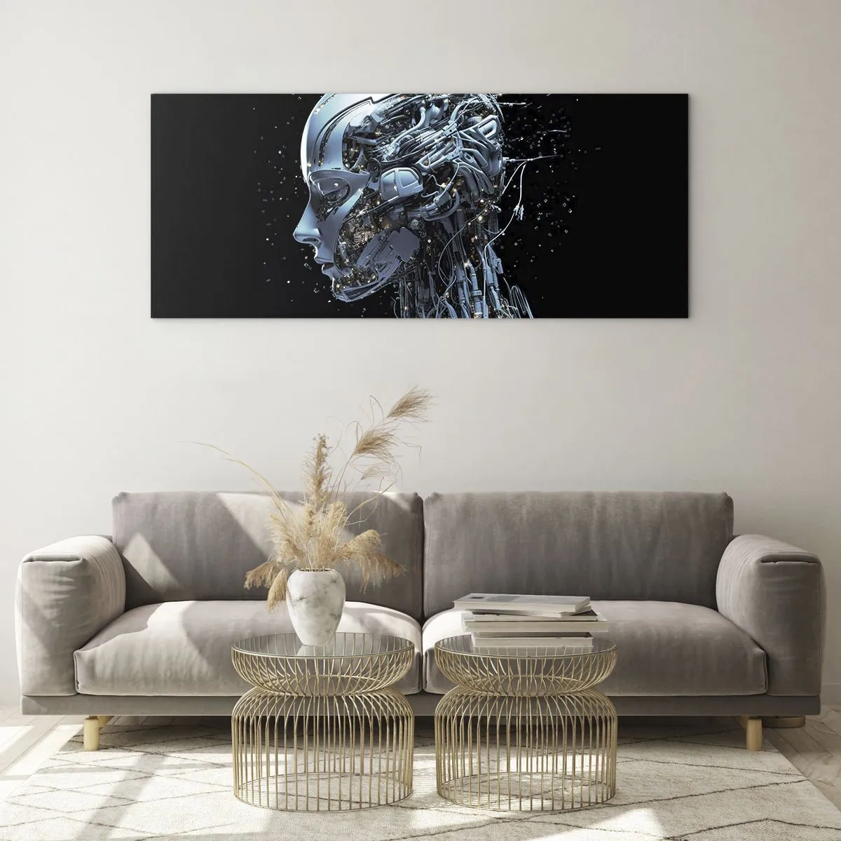 Obraz na skle - Technologie je žena - 100x40 cm
