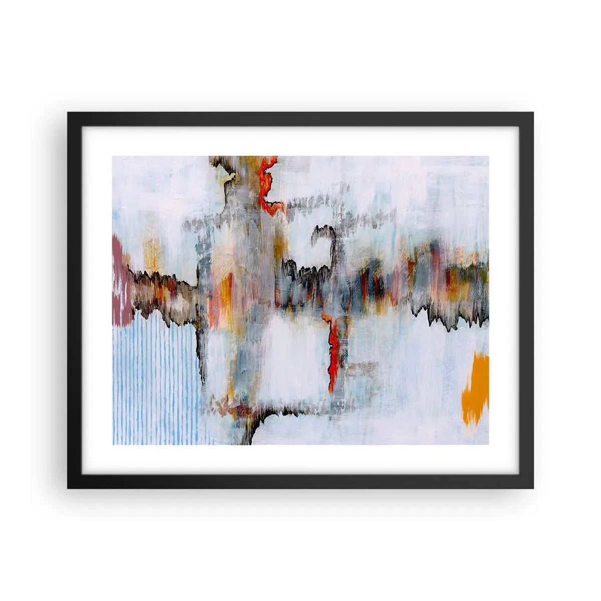 Plakát v černém rámu - Klackem po vodě - 50x40 cm