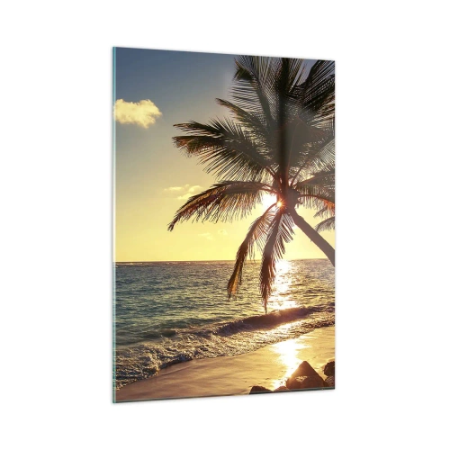 Obraz na skle - Léto pod palmami - 50x70 cm