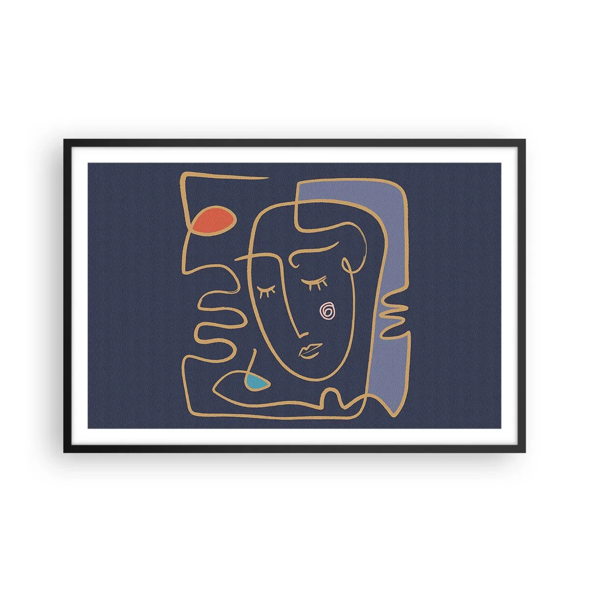 Plakát v černém rámu - V zádumčivosti - 91x61 cm