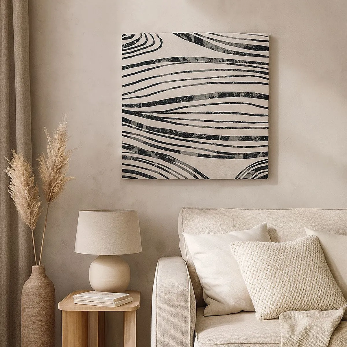 Obraz na plátně - Močál s liniemi - 30x30 cm