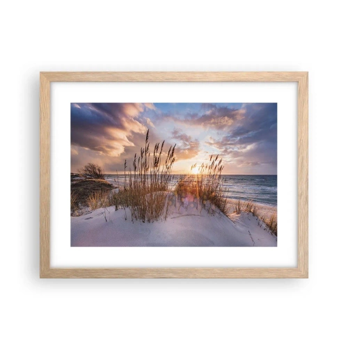 Plakát v rámu světlý dub - Rozloučení se sluncem a větrem - 40x30 cm