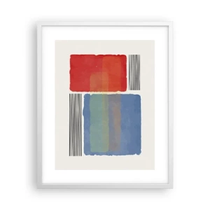 Plakát v bílém rámu - Duch a písmeno geometrie - 40x50 cm