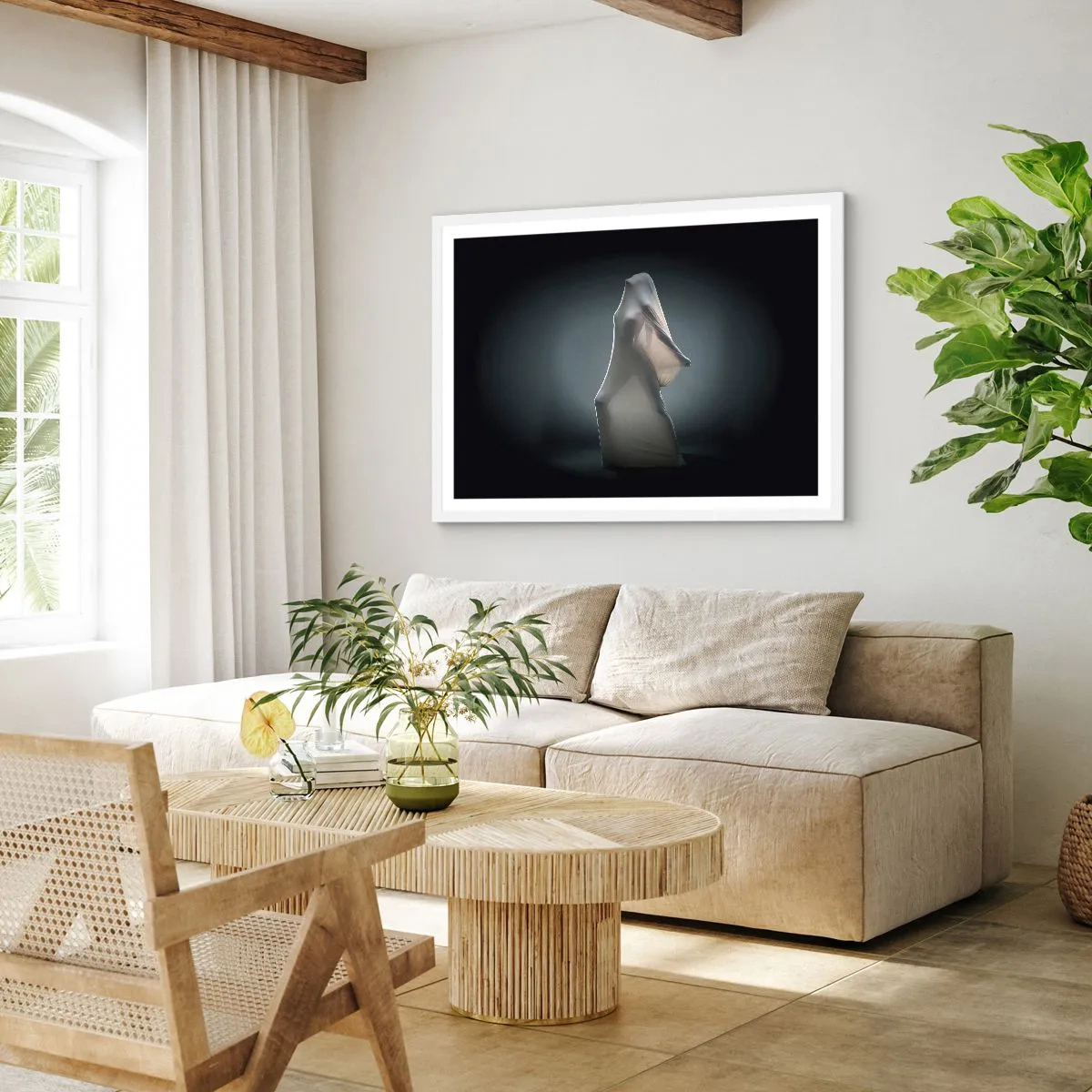 Plakát v bílém rámu - Skryté touhy - 91x61 cm