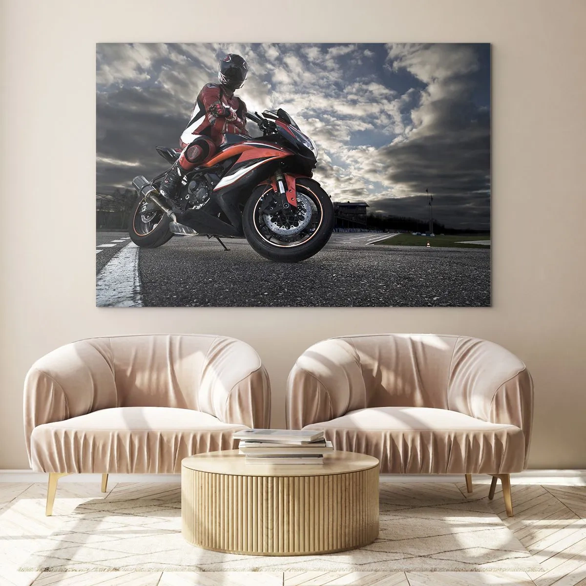 Obraz na skle - Temný jezdec - 120x80 cm