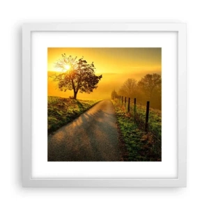 Plakát v bílém rámu - Medové odpoledne - 30x30 cm