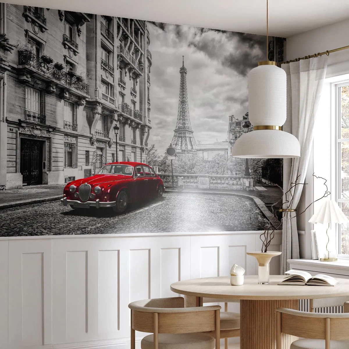 Fototapeta Samolepicí Deluxe Sticker - Dravec ve městě - Město, Eiffelova věž, Paříž - 250x175 cm