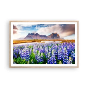 Plakát v rámu světlý dub - Síla a přísnost vedle mírnosti - 91x61 cm