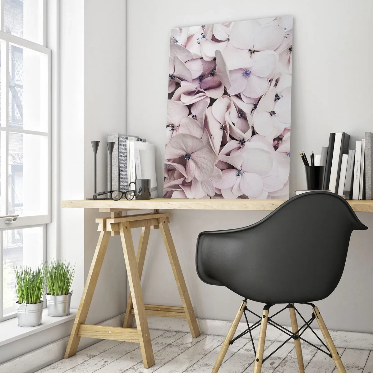 Obraz na skle - V záplavě květin - 50x70 cm