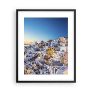 Plakát v černém rámu - Esence Řecka - 40x50 cm
