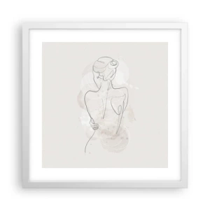 Plakát v bílém rámu - Jako citlivý nástroj - 40x40 cm