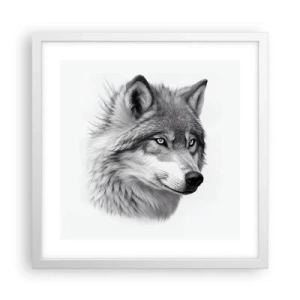 Plakát v bílém rámu - Alfa – bezpochybně - 40x40 cm