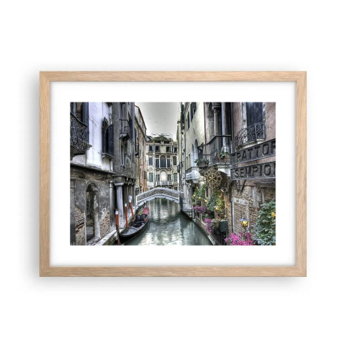 Plakát v rámu světlý dub - Od staletí v tichém zamyšlení - 40x30 cm