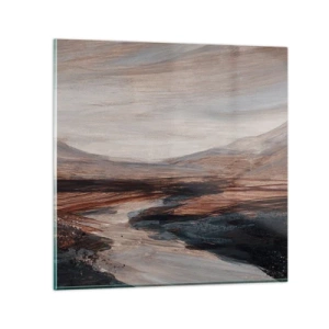 Obraz na skle -  Klidné údolí - 30x30 cm