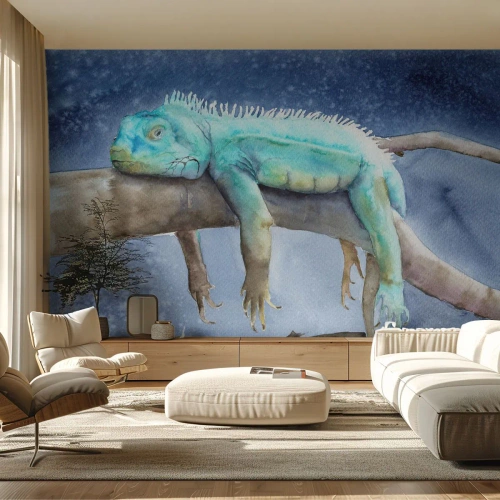 Fototapeta Premium Sand - Je to fajn! - Chameleón, Zvíře, Lenost - 450x315 cm