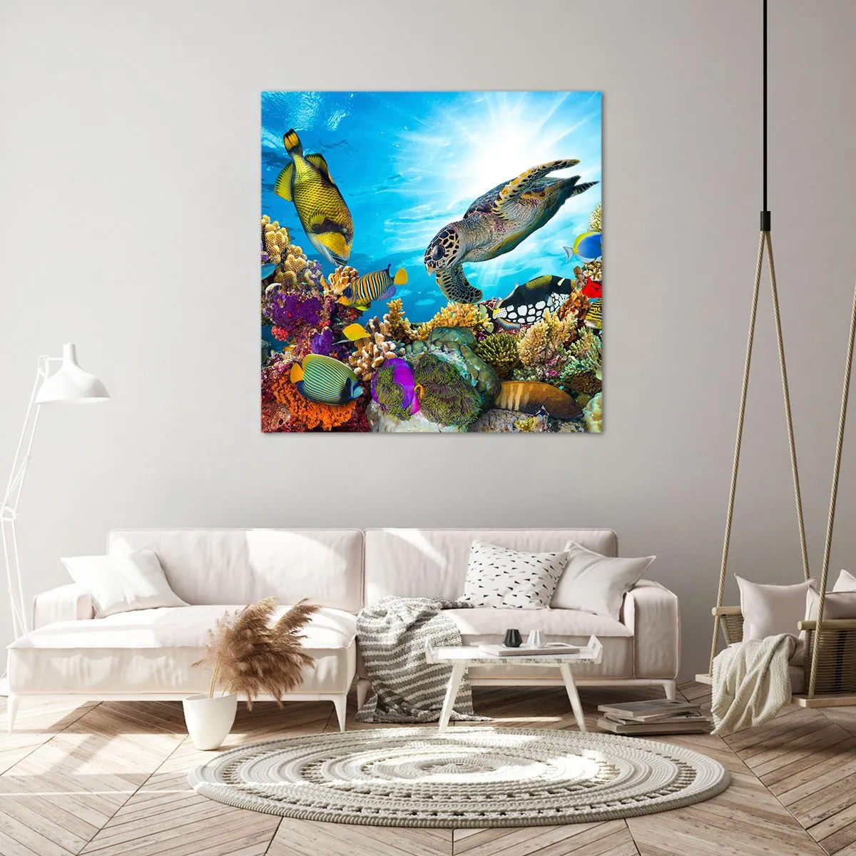 Obraz na plátně - Korálová promenáda - 50x50 cm