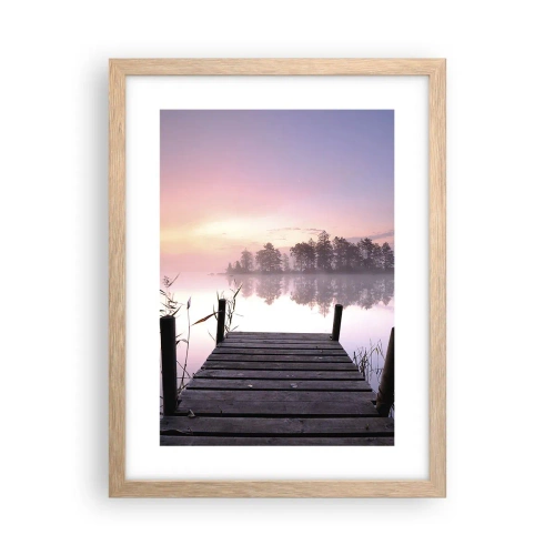 Plakát v rámu světlý dub - Z liliové mlhy… - 30x40 cm