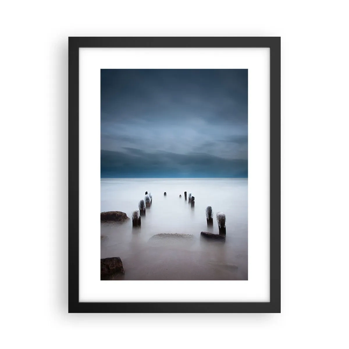 Plakát v černém rámu - Zamyšlené jezero - 30x40 cm