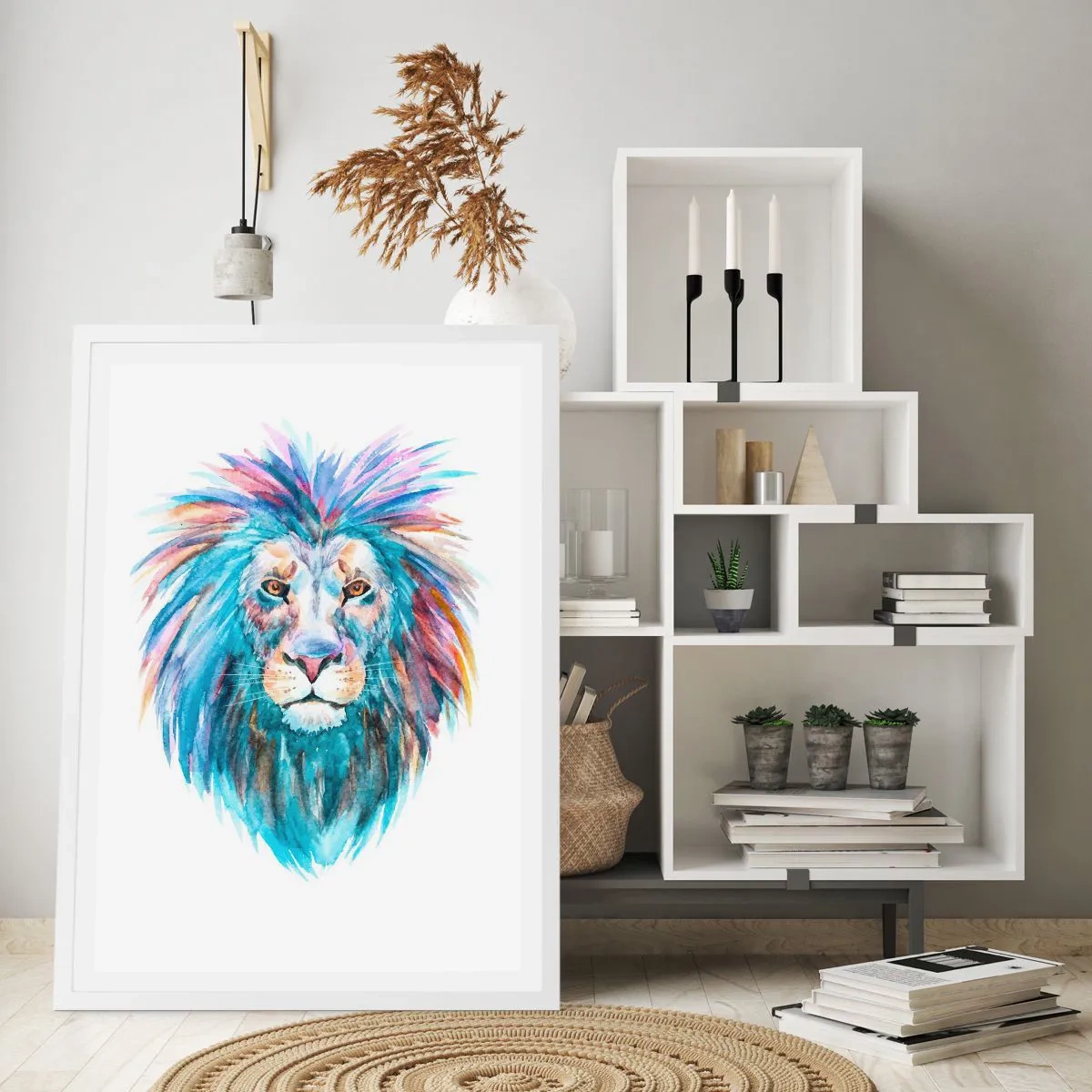 Plakát v bílém rámu - Elektrizující aura - 70x100 cm