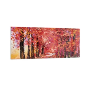 Obraz na skle - Podzimní imprese - 100x40 cm
