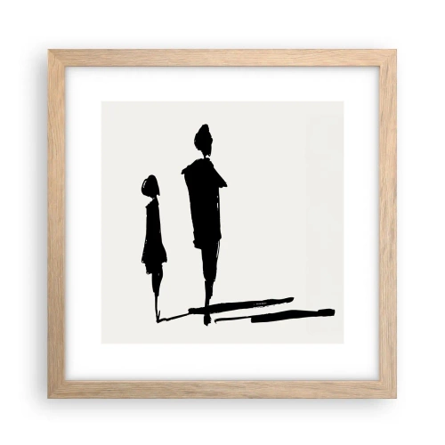 Plakát v rámu světlý dub - Určitě spolu? - 30x30 cm