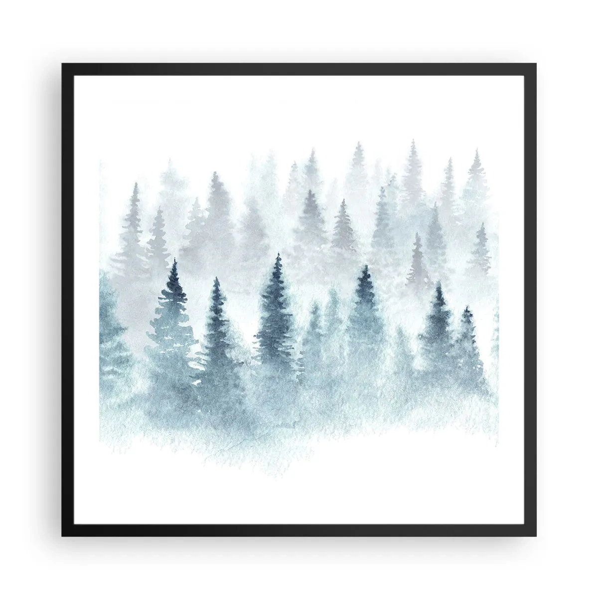 Plakát v černém rámu - Zahalené mlhou - 60x60 cm